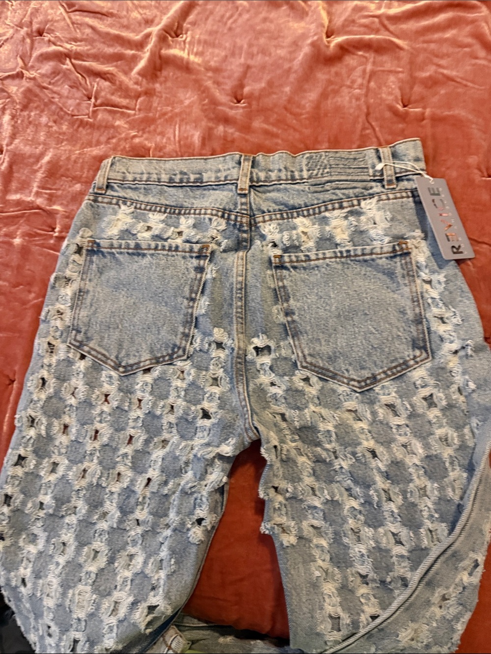 REVICE Blue High Rise Star Pattern Jeans - Picture 5 of 6